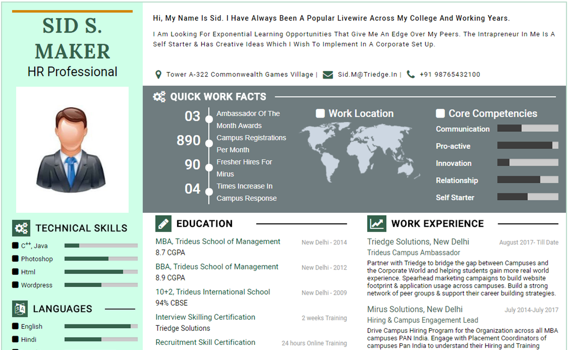 Landscape Resume